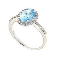 Anello Ama Donna in Oro bianco Diamante Lab Grown 1.84 Ct AMA-AN-302-16-AZZURRO - AMA-AN-302-16-AZZURRO